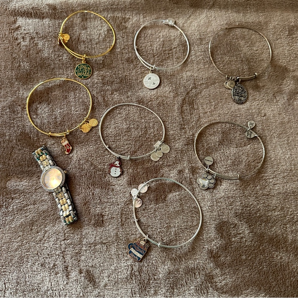 Alex & Ani Bracelet Bundle and Ann Klein Watch